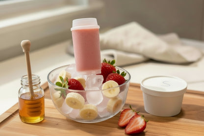 Strawberry Bananna Sorbet Push Pop